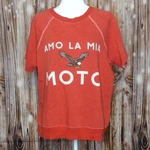 Wildfox Amo La Mia Moto Brit Pullover sweater med